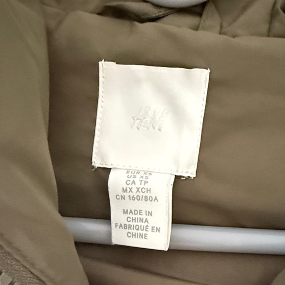 H&M Khaki Hooded Puffer Vest - Picture 2 of 4